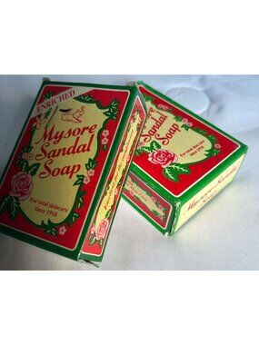 Mysore Sandal Sandalwood Soap Bars Vintage Original Packaging 75g & 125g - NEW